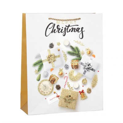 Пакет подарочный 26х32х10 / 362-33-M /уп 12/480/Новый год