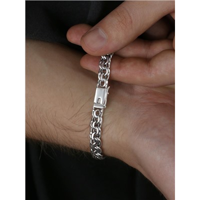 Браслет из чернёного серебра - Бисмарк, 21 см 925 пробы БРБ11021ч