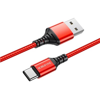 Кабель USB - Type-C Borofone BX54 Ultra bright 12W 100см 2,4A  (red)