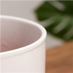 Горшок для цветов «Афродита», керамический, с поддоном, 3.4 л, белый