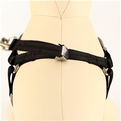 Комплект мягкая шлейка, поводок 120×1 см с вертлюгом, S, ОШ 26-67 см, ОГ 26-67 см, чёрный