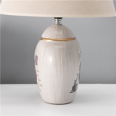 Настольная лампа с абажуром RISALUX «Сити», Е27, 40 Вт, 30×30×43 см