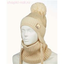 02-84-S Комплект для девочки (шапка+снуд) (50-52)