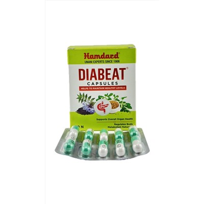 Диабеат Хамдард (нормализация уровня сахара в крови) Diabeat Hamdard 60 капс.