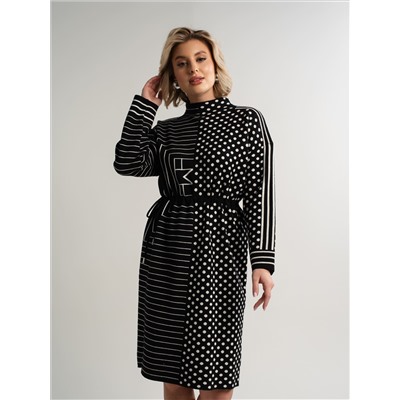 Платье Латута (черно-белое) П15105-18М