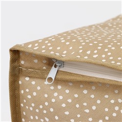 Кофр для хранения вещей Доляна Points, ПВХ окно, 80×45×15 см, бежевый