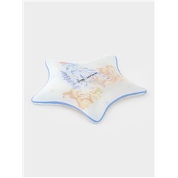 Блюдо сервировочное новогоднее Доляна «Новый Год в лесу», d=15 см, стекло, белое, голубое