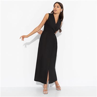 Платье с разрезом, Рождение богини (черное)