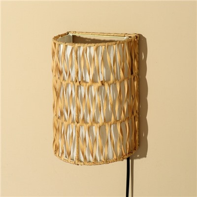 Светильник настенный из ротанга «Нафиса», 1×120 Вт, Е27, 16×10×23 см