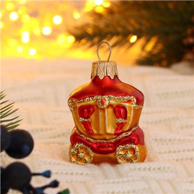 Ёлочное украшение «Карета» h=6 см