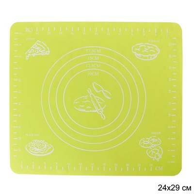 Силиконовый коврик 29х26 см / HL-566-B /уп 200/ зеленый 0,051