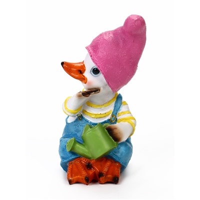 Садовая фигура из полистоуна «Утёнок с лейкой», 10×5.5×16 см
