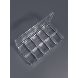Органайзер для хранения мелочей, 10 ячеек, 17×9.5×3 см, прозрачный