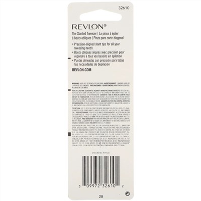 Revlon, Пинцет со скошенными кончиками, 1 шт.