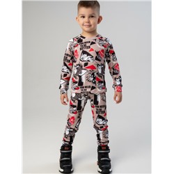 Термокомплект трикот. для мальчиков: фуфайка (футболка) с длин. рук, брюки