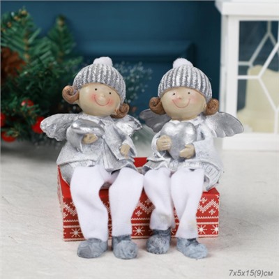 Фигурка висячие ножки Ангел 9 см / L2089 /уп 2/240/