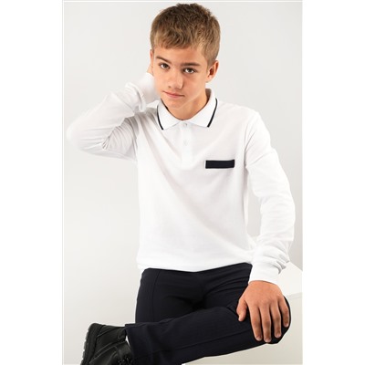 Рубашка-поло с длинным рукавом для мальчика Happyfox