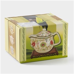 Заварочный чайник «Беседа», 350 мл, металлическое сито, керамика, белый