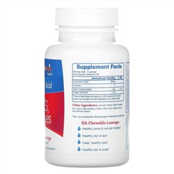 Hyalogic, Гиалуроновая кислота для суставов, кожи и глаз, ягодный вкус, 60 жевательных пастилок