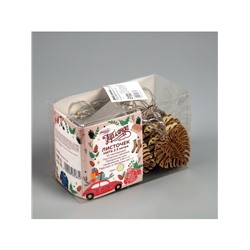 Гирлянда «Нить» 2.5 м с насадками «Листочек», IP20, прозрачная нить, 10 LED, батарейки AAх2 (нет в комплекте), свечение тёплое белое