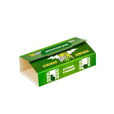 Клеевая ловушка SAFEX ДОМИК от КРЫС и МЫШЕЙ 1 шт. ЧЕРНЫЙ ЦВЕТ