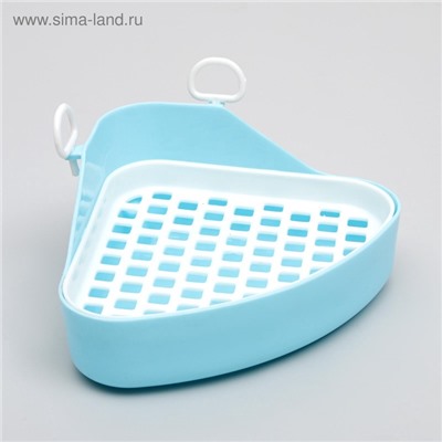 Туалет угловой для кроликов и хорьков, 18.5×18 см, микс цветов