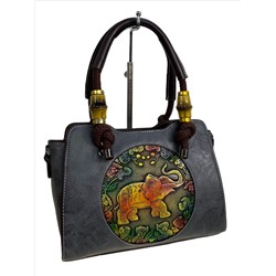 Женская сумка из искусственной кожи, цвет графит