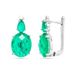 Серьги из серебра турмалин тропикана выращ., Аманда