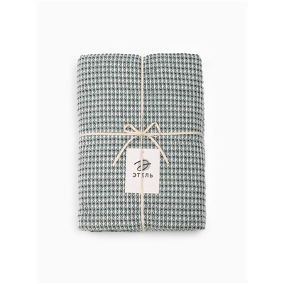 Плед «Этель. Вафля», 130×180 см, 80% хлопок, 20% п/э, зелёный