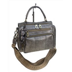 Женская сумка из искусственной кожи, цвет серый