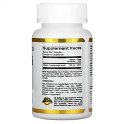 California Gold Nutrition, липосомальный витамин C, 250 мг, 60 растительных капсул