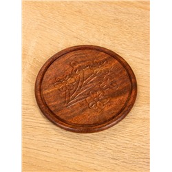 Подставка под горячее «Слон», набор 6 шт., 12×12×6.5 см, дерево шишам