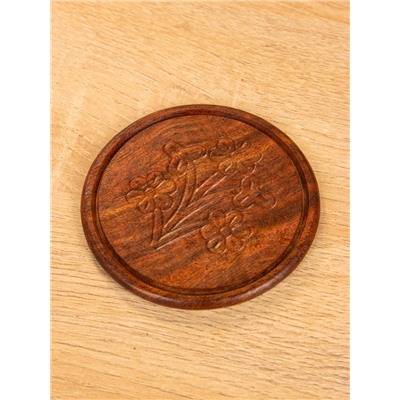 Подставка под горячее «Слон», набор 6 шт., 12×12×6.5 см, дерево шишам