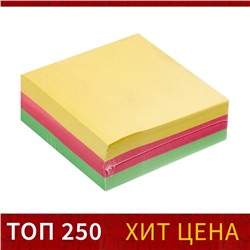Блок с липким краем, 76×76 мм 300 листов, пастель, 3 цвета