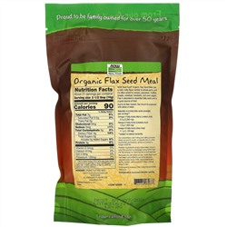 Now Foods, Real Food, Organic Flax Seed Meal, 12 oz (340 g)
