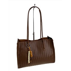 Женская сумка из искусственной кожи, цвет шоколад