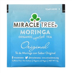 Miracle Tree, Moringa Organic Superfood Tea, Original, Caffeine Free, 25 Tea Bags, 1.32 oz (37.5 g)