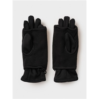 Комплект для девочек: митенки текстильные, перчатки трикотажные