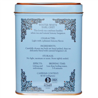 Harney & Sons, Зимний белый чай Эрл Грей, 20 чайных саше, 26 г (0,9 унции)