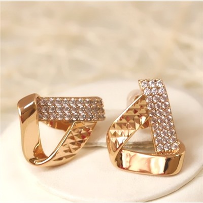 Серьги-гвоздики позолота H01-7637