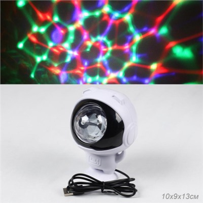 Проектор диско-шар ночник светодиодный классический, настольный 13 см / CW182609-7 /уп 48/