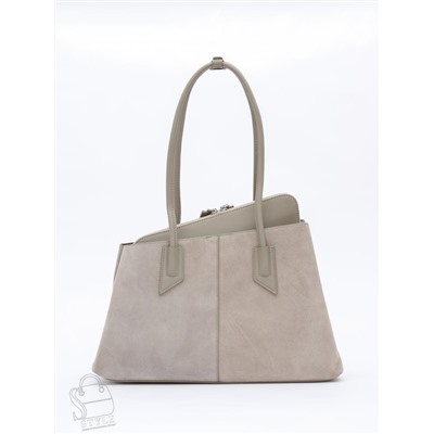 Сумка женская кожаная 6005L l.gray Polina&Eiterou