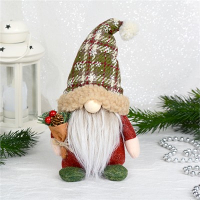 Новогоднее украшение Гном 11x8x22 см / B118 /уп 100/
