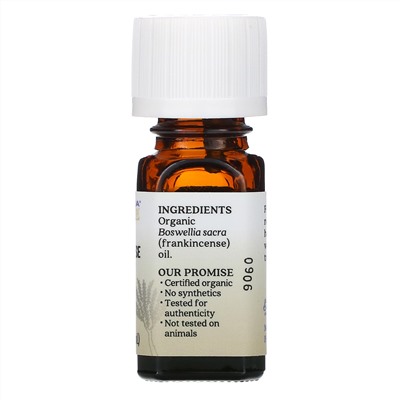 Aura Cacia, чистое эфирное масло, органический ладан, 7,4 мл (0,25 жидк. унции)