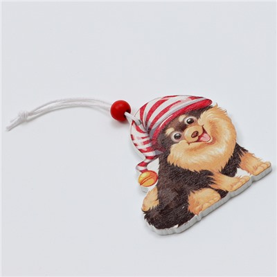 Елочные игрушки в деревянной подарочной упаковке, 12 шт., 13×13×2 см