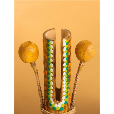 Сувенирный музыкальный инструмент «Тек тек», 20×10×4 см, бамбук