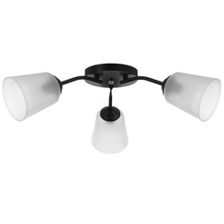 Люстра на потолок BayerLux «Онлайн», 3×15 Вт, Е27, черный/прозрачный