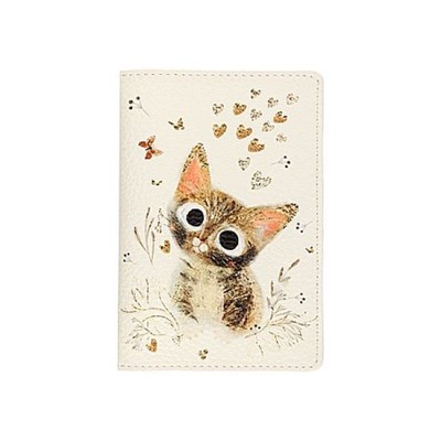 Обложка для паспорта "ЛЮБОВЬ. МИЛЫЙ КОТИК" кожзам 3-620/18 Bruno Visconti