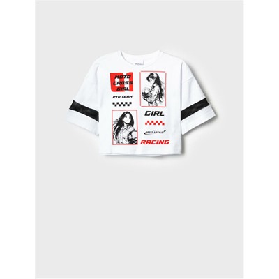 Фуфайка трикотажная для девочек (футболка)