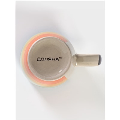 Кружка Доляна «Индия», 300 мл, керамика, оранжевая
